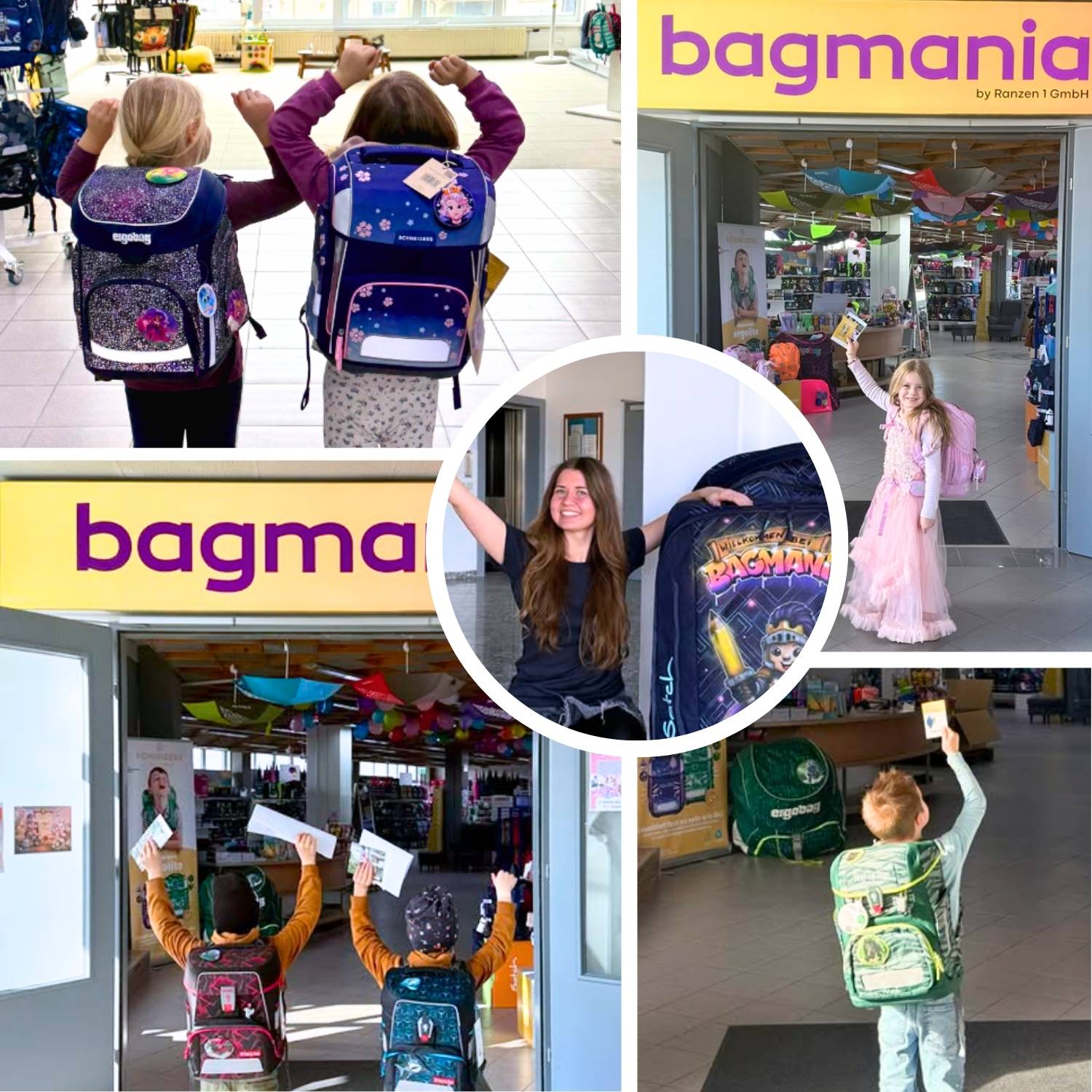 Viele glückliche Kinder, stolze Eltern und über 500 Schultaschen